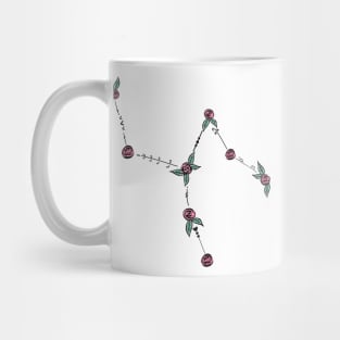 Camelopardalis (The Giraffe) Constellation Roses and Hearts Doodle Mug